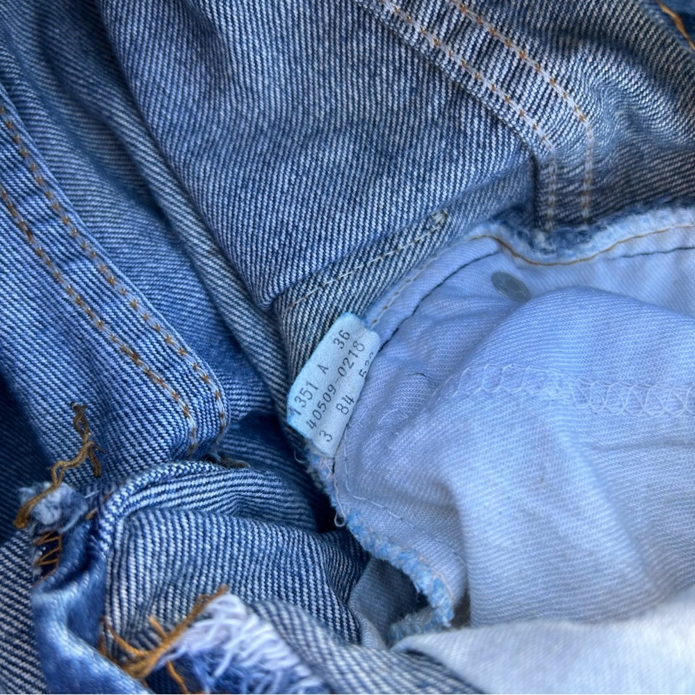 Vintage 80s Levi’s Orange Tab Rare Leather Patch Faded Straight Leg Jean Size 27 - Picture 8 of 9
